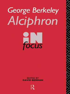 cover image of George Berkeley Alciphron in Focus